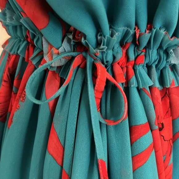 Ted Baker London Floral Dress with Drawstring Tie Waist - Picture 6 of 11